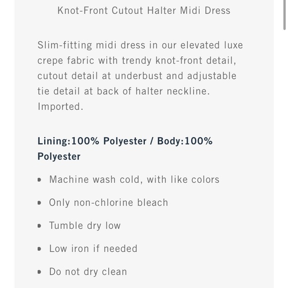 Abercrombie & Fitch Knot Front Cutout Halter Midi Dress - Picture 6 of 6